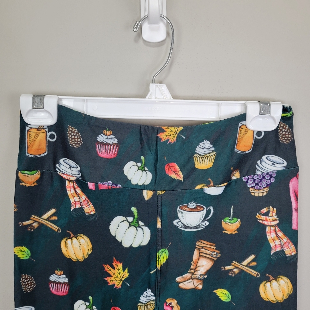 Fall Themed Pumpkin Spice Leggings One Size Fits All‎ - Picture 2 of 6